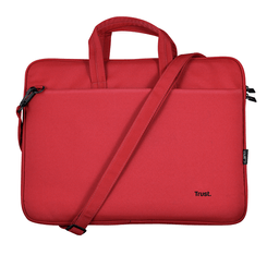 MALETIN TRUST BOLOGNA ECO PARA PORTATILES HASTA 16" - COMPARTIMENTO PRINCIPAL ACOLCHADO - COLOR ROJO 24449