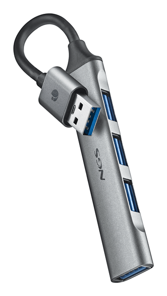 hub usb ngs ihub4micro un usb 3,2 gen1 y 3 usb3,2 cable 100mm