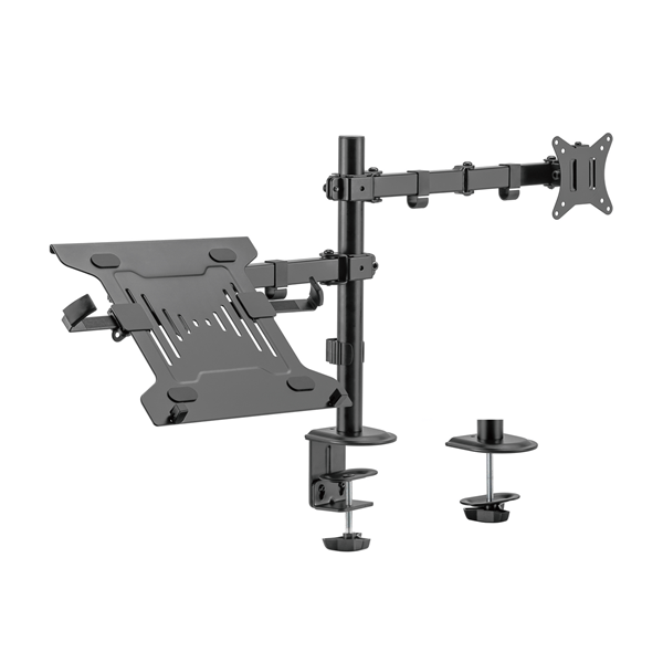 AISENS Soporte de Mesa Giratorio e Inclinable para Portatil y Monitor TV 9Kg de 17 32 Negro