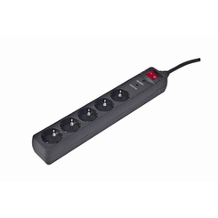 REGLETA GEMBIRD 5 TOMAS PROTECCION ANTIPICOS NEGRO 3M