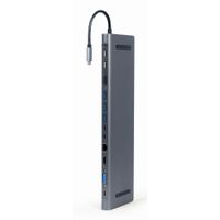 Miniatura 2 de ADAPTADOR MULTIPUERTO GEMBIRD USBC 9EN1 HUB,HDMI,VGA,PD,LECTOR,LAN,AUDIO3,5