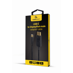 ADAPTADOR USB-C A DISPLAYPORT MACHO 4K 60 HZ 2 M NEGRO