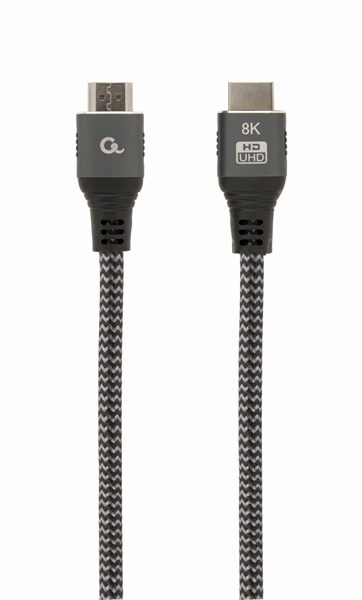 cable trenzado hdmi 2.1 8k 60hz gembird select plus series con ethernet 2m negro
