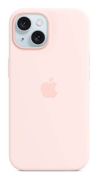 iPhone 15 Silicone Case with MagSafe - Light Pink