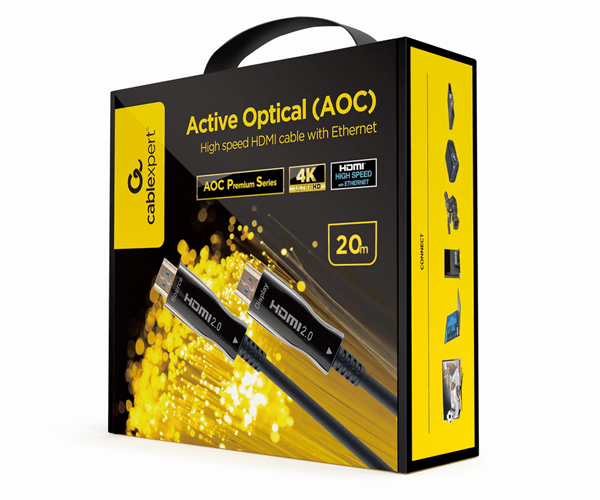 CABLE HDMI GEMBIRD DE ALTA VELOCIDAD CON OPTICA ACTIVA AOC CON ETHERNET 20 M