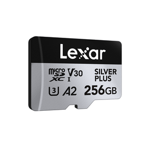 LEXAR-256GB-LEXAR-HIGH-PERFORMANCE-SILVER-PLUS-MICROSDXC-UHS-I-UP-TO-205MB-S-READ-150MB-S-WRITE-C10-A2-V30-U3WITH-ADAPTER