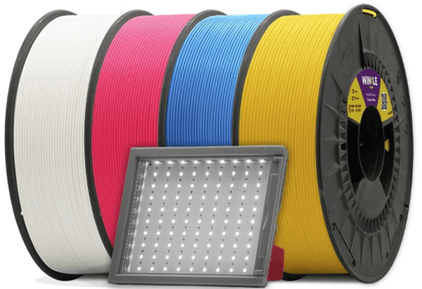 winkle pack litofania  blanco-rojo-azul-amarillo  luz retroiluminacion  1kg transicion  175  300gr