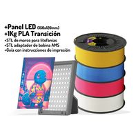 Miniatura 2 de WINKLE PACK LITOFANIA | BLANCO-ROJO-AZUL-AMARILLO + LUZ RETROILUMINACIÓN + 1KG TRANSICION | 1.75 | 300GR