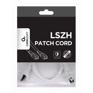 CABLE RED S-FTP GEMBIRD CAT 6A LSZH BLANCO 0,5 M