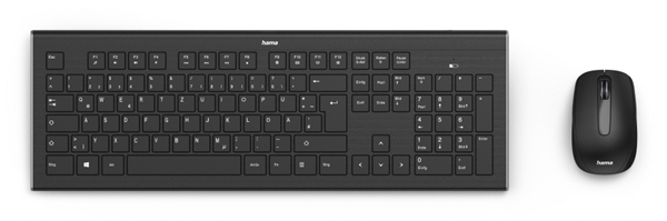 HAMA teclado y rat n inal mbrico alcance del bluetooth de hasta 8 metros Cortino ESPA OL Color negro