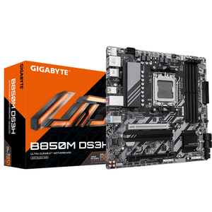Placa AMD  GIGABYTE B850M DS3H Placa Base - Procesadores AMD Ryzen Serie 9000, 16+2+2 fases VRM digitales, hasta 8200MHz DDR5 (OC), 1xPCIe 5.0 + 1xPCIe 4.0 M.2, LAN 2.5, USB 3.2 Gen 2 Socket AM5