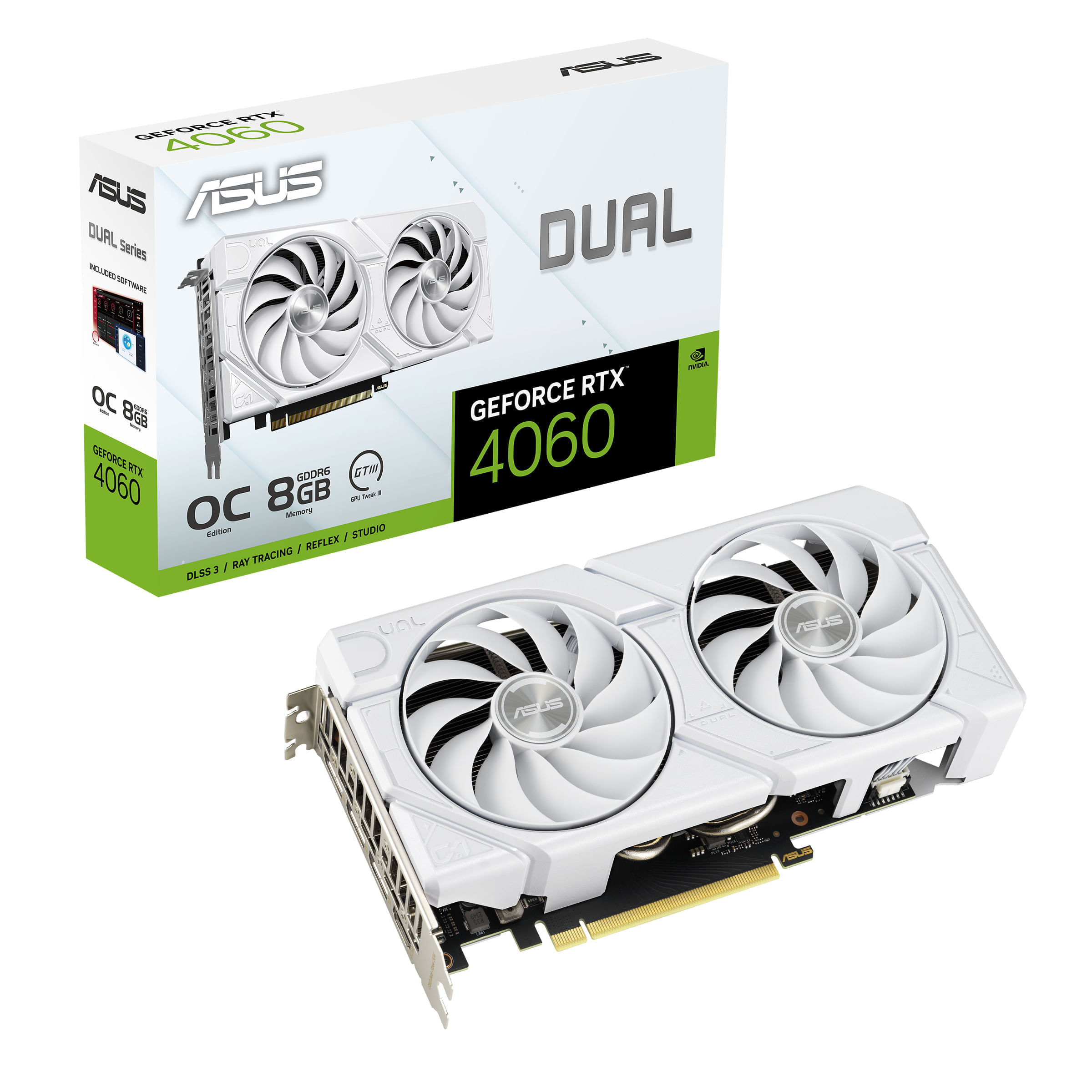 asus dual geforce rtx 4060 evo white oc 8gb gddr6