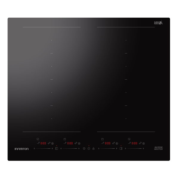 VITROCERAMICA INDUCCION INFINITON INDF8BK74G38 8 ZONAS COCCION ANCHO 60 CM