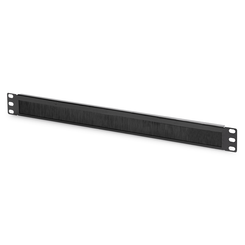 Cable Brush Management Panel 19  1U  44x483x11 mm brush size 27x423 mm, color black (RAL 9005
