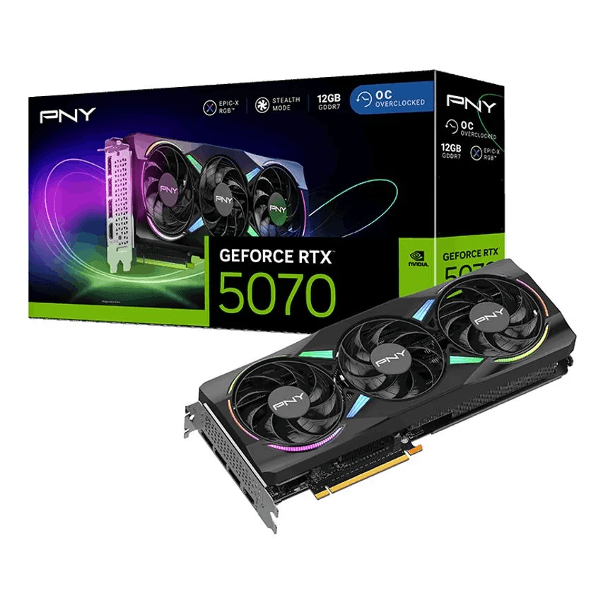 PNY GeForce RTX 5070 12GB EPIC-X RGB Triple Fan OC