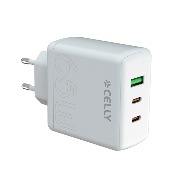 CARGA RED 2USBC Y USB 65W GAN WH