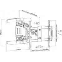Miniatura 6 de SOPORTE DE PARED ORIENTABLE EQUIP PARA PANTALLA DE 32"- 55" INCLINABLE 5º-15º GIRATORIO 120º MAX
