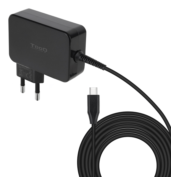 Tooq Cargador portátil GAN USB-C PD 100W Negro