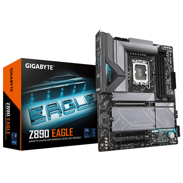 GIGABYTE Intel Z890 EAGLE Placa Base - Compatible con CPUs Intel Core Ultra (Serie 2), VRM de 14+1+2 fases, hasta 8800MHz DDR5 (OC), 1x PCIe 5.0 M.2