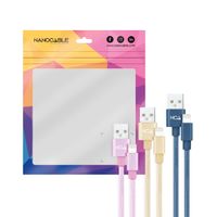 Miniatura 3 de + Nanocable - 3 CABLES LIGHTNING A USB A/M, RO-DO-AZ MALLADO, 1M