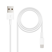 Miniatura 1 de CABLE USB NANO CABLE LIGHTNING/M - USB A/M 0,50CM BLANCO