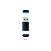 Miniatura 3 de NANOCABLE ADAPTADOR USB-A/M 3.1 A USB-C/H ALUMINIO NEGRO