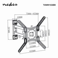 Miniatura 10 de SOPORTE NEDIS TVWM1530BK 23-55" PARED