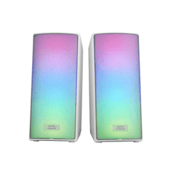 ALTAVOCES 2.0 BLUETOOTH MARS GAMING MSRGB2 15W BT 5.3 JACK 3.5mm RGB CAJA DE CONTROL MicroSD BLANCO