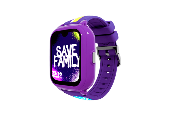 smartwatch savefamily iconic plus 2 correa silicona estampada morado graffiti 4g