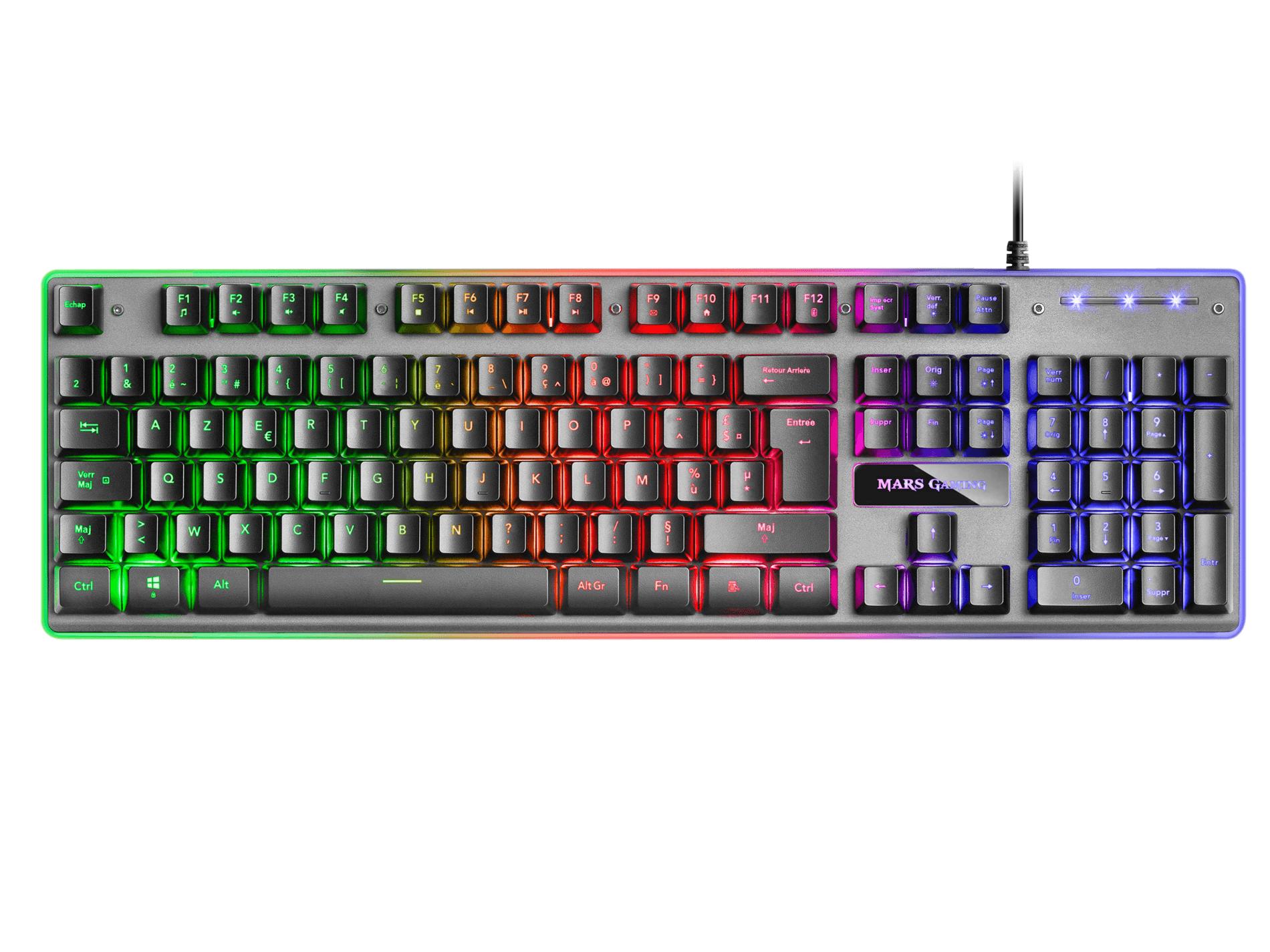 teclado en frances hibrido h-mecanico mars gaming mk220fr black switch h-mechanical retroiluminado full rgb programable por hardware antighosting