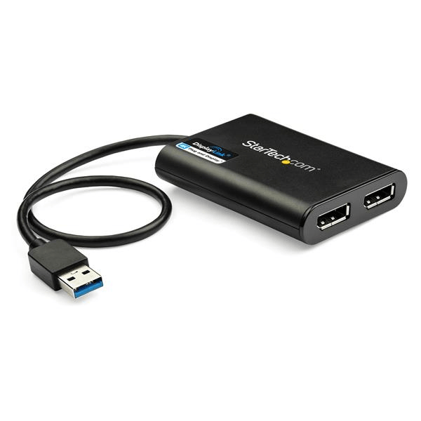 USB TO DUAL DISPLAYPORT ADAPTER - 4K 60HZ - USB 3.0 (5GBP S)
