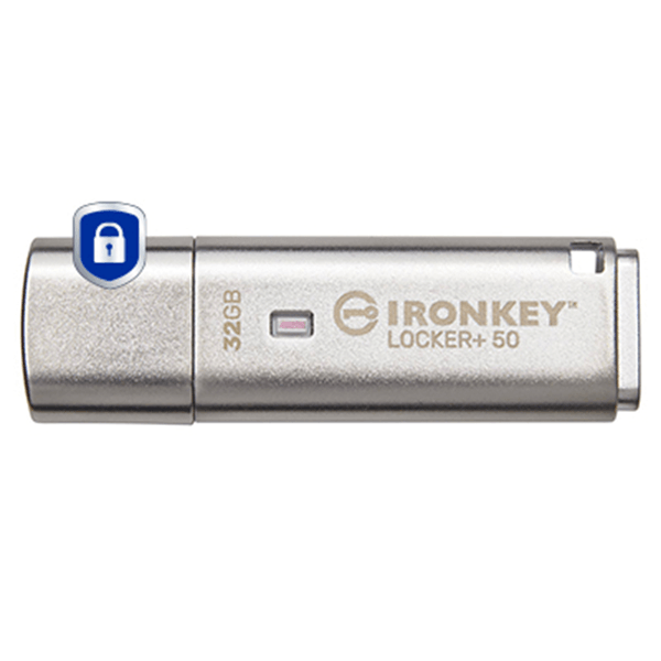 32gb usb 3.2 ironkey locker+ 50 aes usb w 256bit encrypti on
