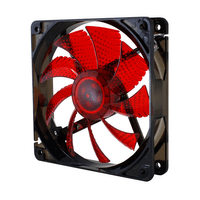 Miniatura 1 de VENTILADOR NOX COOL FAN ROJO 12 CM + 4 LEDS ROJOS