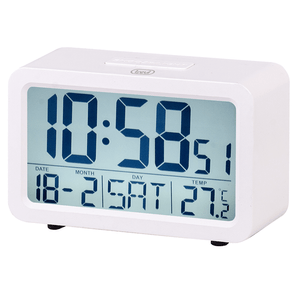 RELOJ-DESPERTADOR-TREVI-SLD-3P60-DIGITAL-ALARM-CLOCK-WHITE