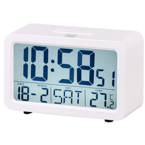 RELOJ-DESPERTADOR-TREVI-SLD-3P60-DIGITAL-ALARM-CLOCK-WHITE