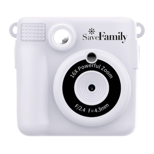 SaveFamily-Print-Camara-de-fotos-infantil-instant--nea-Digital-Videos-Musica-Zoom-Flash-Incluye-2-Rollos-de-Papel---400-Fotos-BLANCA