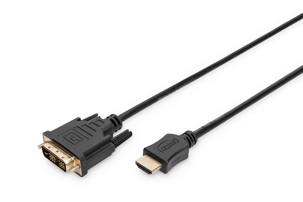 hdmi adapter cable, type a-dvi(18+1) m m, 2.0m