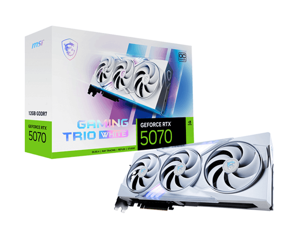 msi geforce rtx 5070 gaming trio oc white 12gb gddr7 dlss4