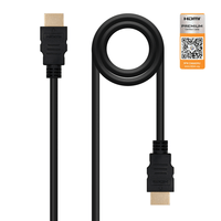 Miniatura 1 de CABLE HDMI V2.0 4K 60Hz 18Gbps A/M-A/M NEGRO 0.5M