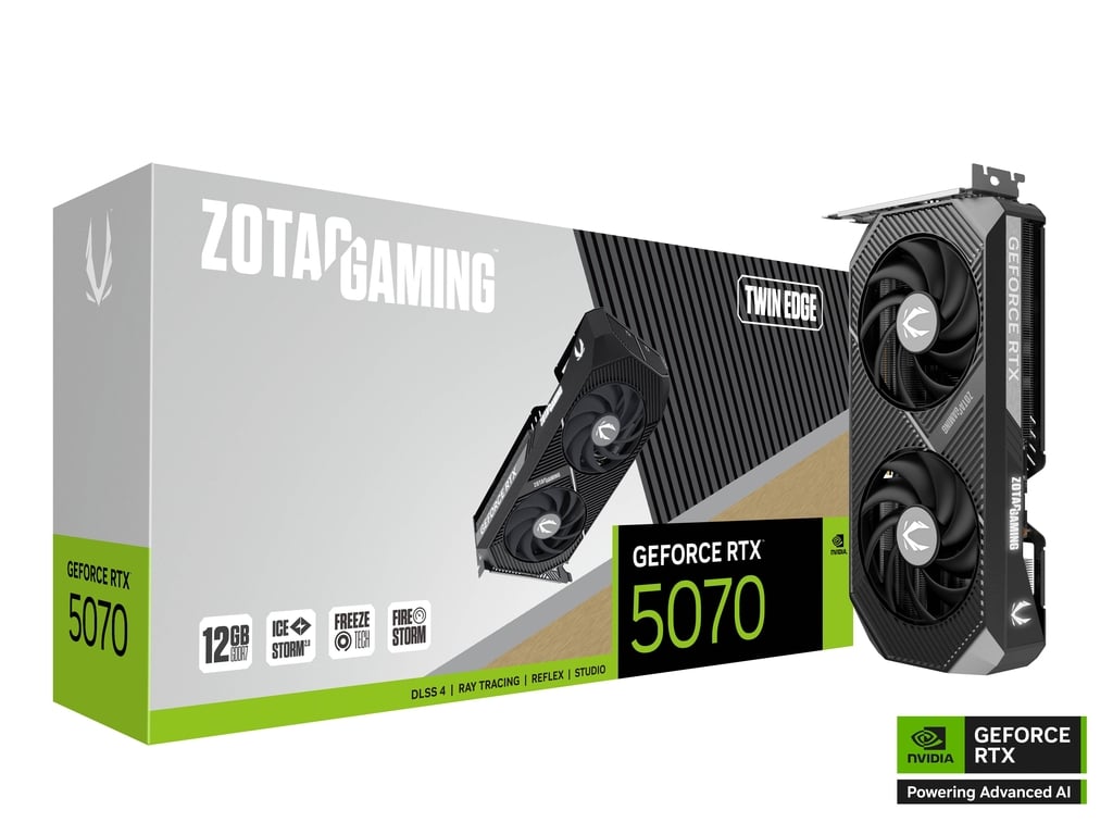 Tarjeta Gráfica ZOTAC NVIDIA GeForce RTX 5070 GDDR7 12GB HDMI DPORT