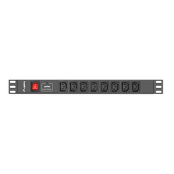 REGLETA LANBERG 1U 16A RACK 19 8X SOCKET IEC C13 NEGRO 2M