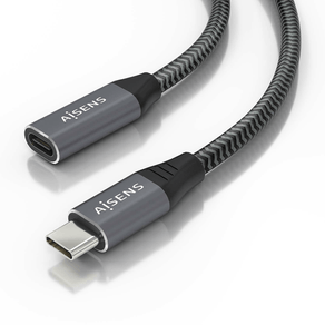 Aisens---Cable-Usb-3.2-Gen2X2-Aluminio-20Gbps-8K-30Hz-5A-100W-Tipo-Us
