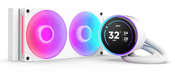 nzxt refrigeracion liquida kraken elite 240 rgb (white) rl-kr24e-w2