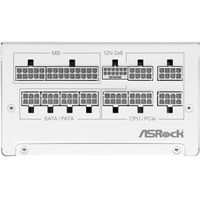 Miniatura 5 de Fuente Alimentación 1000W ASROCK  SL-1000GW Steel Legend 80 PLUS Gold Fully-Modular Blanco
