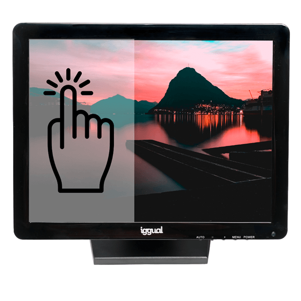 monitor 17  iggual mtl17b tactil 1280x1024 negro usb sxga