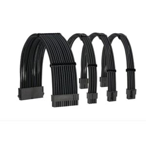 KIT-EXTENSION-CABLES-FUENTE-ALIMENTACION-NETWAY-|-NEGRO-|-30CM