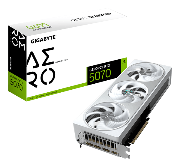 Tarjeta Gráfica GIGABYTEGeForce RTX 5070 GDDR7 12GB Blanco