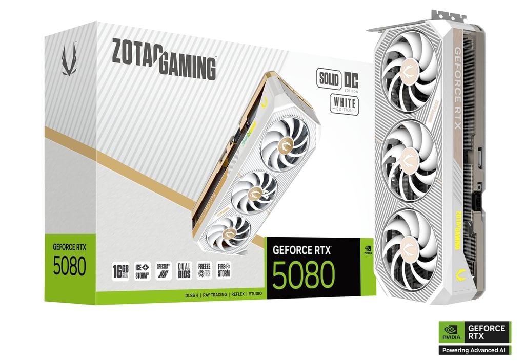 Tarjeta Gráfica Zotac GAMING GeForce RTX 5080 SOLID OC NVIDIA 16 GB GDDR7 DLSS4