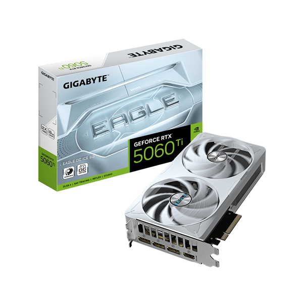Tarjeta Gráfica GIGABYTEGeForce RTX 5060 Ti GDDR7 8GB Blanco