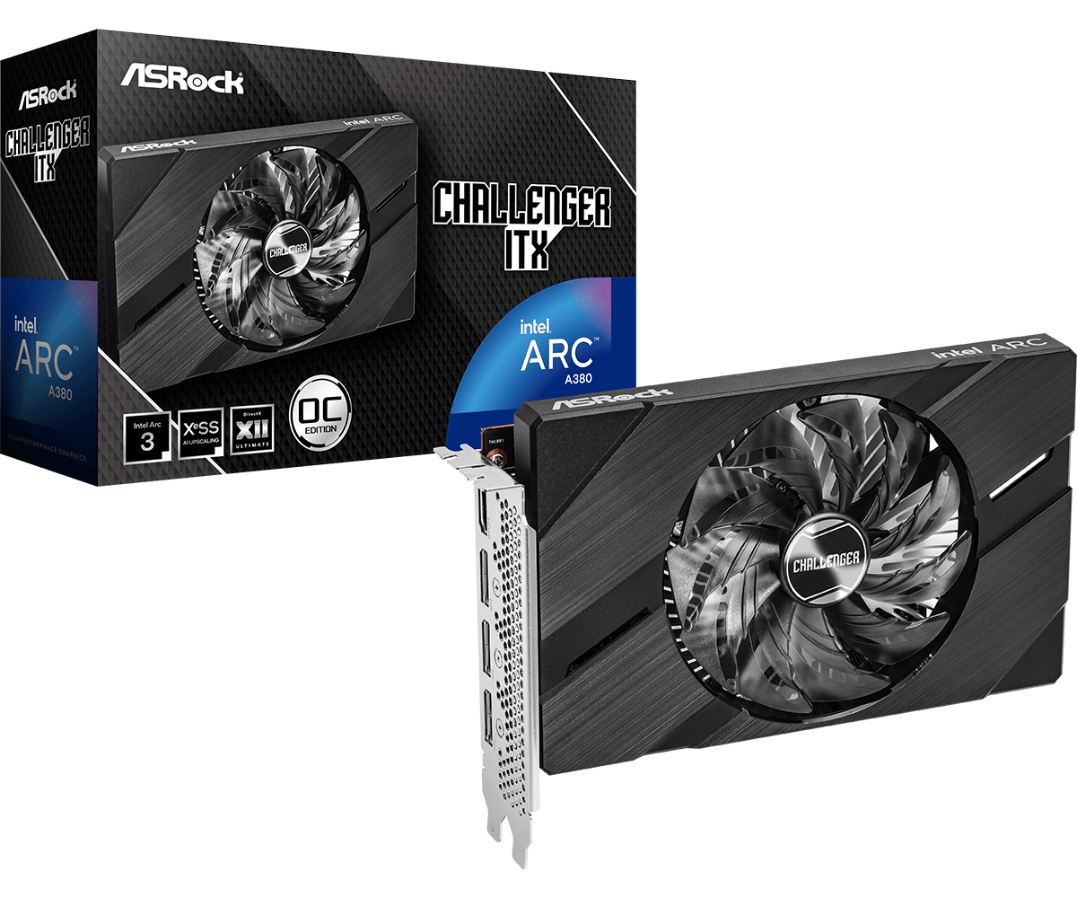 asrock intel arc a380 6gb gddr6 hdmi dport